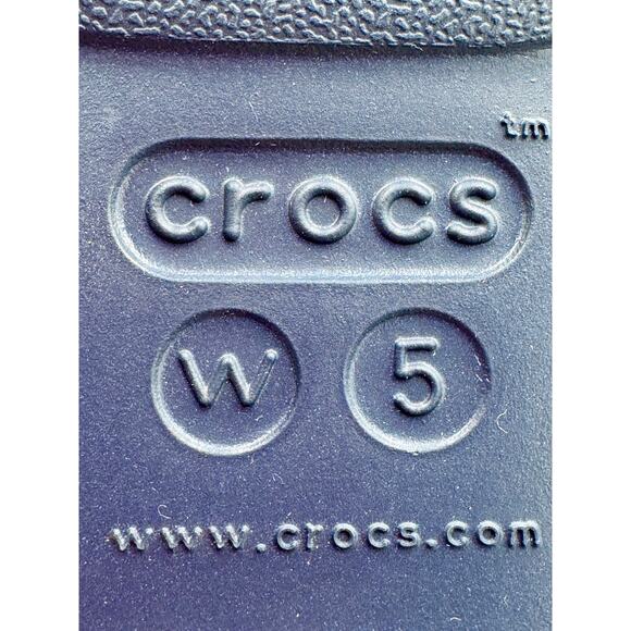 CROCS Monterey Diamante Wedge Women's 5 Navy Blue Slides Open Toe Shoes - Picture 8 of 9